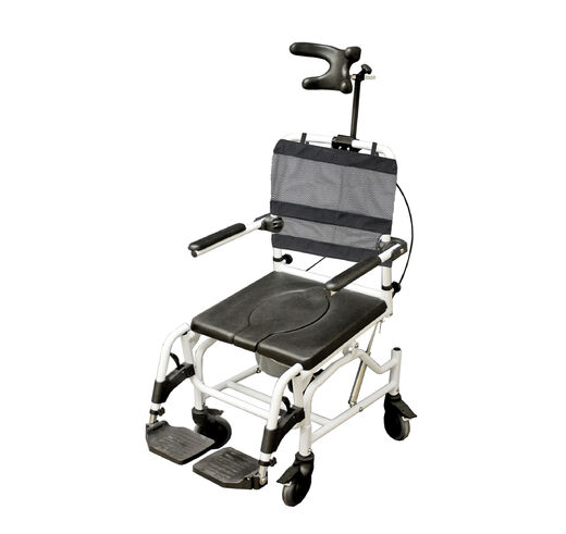 345316 Siiri shower chair, tilting, height-adjustable with fabric backrest